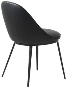 Scaun cu husă din imitație de piele Unique Furniture Gain, negru