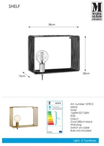 Markslöjd 107815 - Aplică perete SHELF 1xE27/60W/230V
