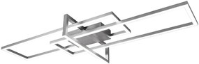 Plafoniera LED design modern Thabita alb, crom satin