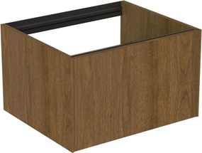 Dulap baza suspendat Ideal Standard Atelier Conca finisaj nuc inchis 1 sertar 60 cm