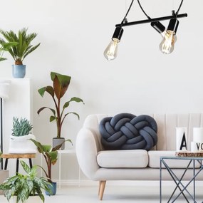 Lustră pe cablu TARO 3xE27/60W/230V neagră