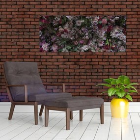 Tablou - Perete de flori (120x50 cm)