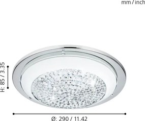 Eglo 95639 - Plafonieră LED încastrată ACOLLA 3xLED/3,6W/230V