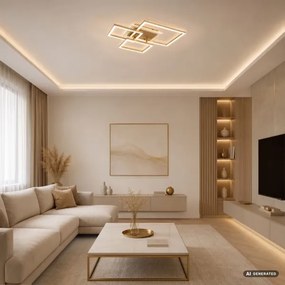Rabalux 71488 - plafonieră LED OTTAVIA LED/40W/230V 3000K 50x50 cm auriu