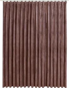 vidaXL Draperie opacă, roz antichizat, 290x245 cm, catifea, cu cârlige