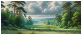 Tablou - Peisaj verde (120x50 cm)