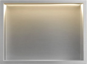 RAFT BAIE INCASTRAT PERETE LED 30x45 steel brush