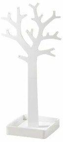 Suport de bijuterii Compactor, sub formă de copac, alb