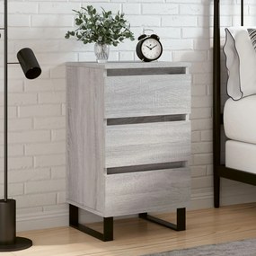 826952 vidaXL Noptieră, gri sonoma, 40x35x69 cm, lemn compozit