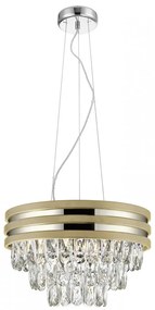 Lustra suspendata design modern NAICA auriu/ argintiu