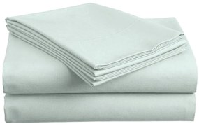 Cearsaf din bumbac albastru gheata 140x240 cm