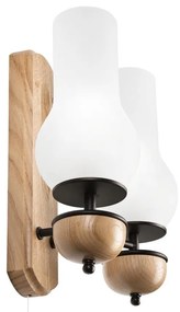 Aplică Brilagi COTTAGE 2xE14/40W/230V stejar/alb