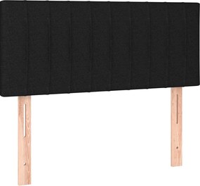 vidaXL Tăblie de pat, negru, 90x5x78/88 cm, textil