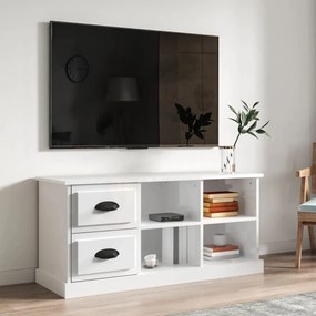 816178 vidaXL Comodă TV, alb extralucios, 102x35,5x47,5 cm, lemn prelucrat