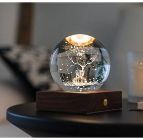 Decorațiune luminoasă maro închis cu USB Amber – Gingko