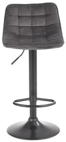 Scaun de bar H95 velvet gri