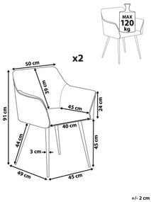 Set 2 buc. scaune pentru sufragerie Jardim (albastru închis). 1009949