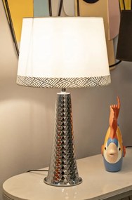 Mauro Ferretti Lampă De Masă Tower Argintie Cm 30 X 52 | Aosom Romania