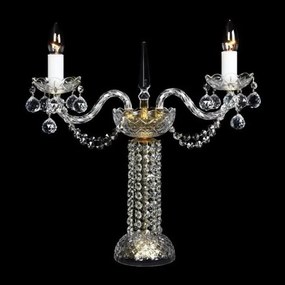 Veioza, lampa de masa 2 brate cristal Bohemia S31 007/02/4