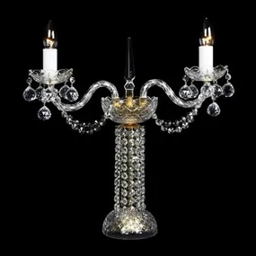 Veioza, lampa de masa 2 brate cristal Bohemia S31 007/02/4