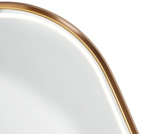 Oglinză de baie aur roz inclusiv LED și dimmer tactil - Geraldien