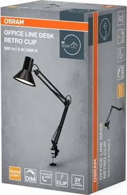 Osram - Lampă de birou LED reglabilă, cu clemă, OFFICE LINE LED/9W/230V 3000K, neagră