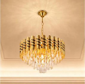 Brilagi - Lustră suspendată pe lanț CRISTAL, 5 x soclu E14 (max. 40 W pe bec), 230 V, diametru 38 cm