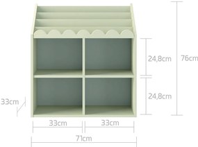 Biblioteca pentru copii Book Nook latte H76 cm