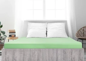 Cearsaf jersey din bumbac mako LUXORA 180x200 cm verde deschis