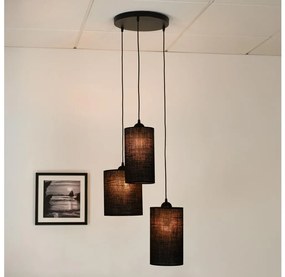Brilagi - Lustr TUBES 3xE27/15W/230V negru pe cablu