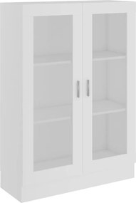 vidaXL Dulap cu vitrină, alb, 82,5 x 30,5 x 115 cm, lemn prelucrat