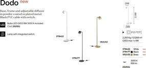 Lampadar de podea stil minimalist DODO PT1 BIANCO