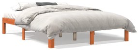 844165 vidaXL Cadru de pat, maro ceruit, 120x190 cm, lemn masiv de pin