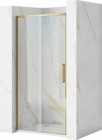 Paravan de dus tip Walk-in Rea Rapid Slide 100x195 cm profil auriu periat