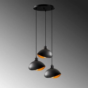 Lustră neagră cu abajur din metal ø 50 cm Sivani – Opviq lights