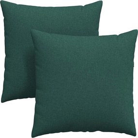 vidaXL Perne pentru canapea 2 pcs Verde închis 60 x 60 cm țesătură