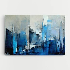 Tablou Canvas, 80x120cm, Dormitor si Living, Abstracte, Arta abstracta, Blue Gray Color