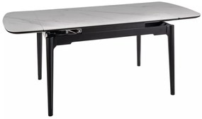 Masa extensibila Sento alb/negru L120-180xl80 cm