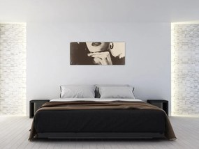 Tablou - Vintage, poza unei femei (120x50 cm)