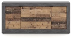 Comodă RUNEA maro închis/antracit