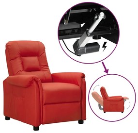 3093297 vidaXL Fotoliu rabatabil cu ridicare, roșu vin, piele ecologică