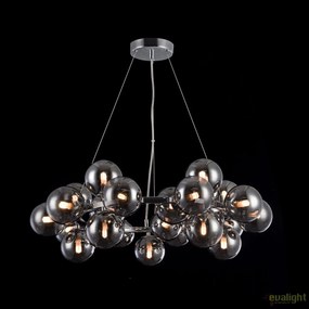 Lustra deosebita cu 25 de surse de lumina Dallas, crom/ fumuriu MYMOD548PL-25CH