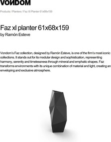 Ghiveci / Jardiniera plante design decorativ modern FAZ PLANTER XL III
