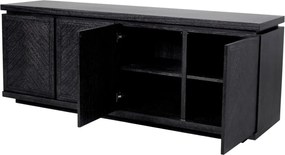 Comoda design LUX Bowen, furnir stejar gri carbune