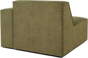 Modul pentru canapea verde din catifea reiată (partea dreaptă) Sting - Scandic