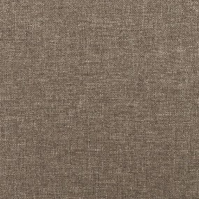 Cadru de pat cu tablie, gri taupe, 160x200 cm, textil Gri taupe, 160 x 200 cm, Benzi orizontale