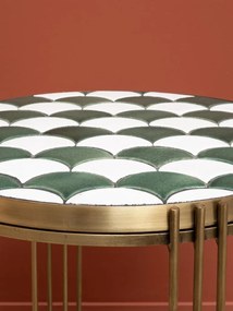 Masuta laterala, din metal si ceramica, Hortea
