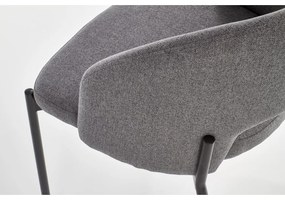 Scaun de bucaterie Alanna, gri/negru