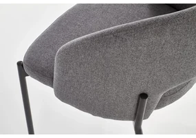 Scaun de bucaterie Alanna, gri/negru