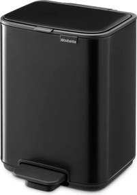 Coș de gunoi negru mat cu pedală din oțel 4 l Bo – Brabantia